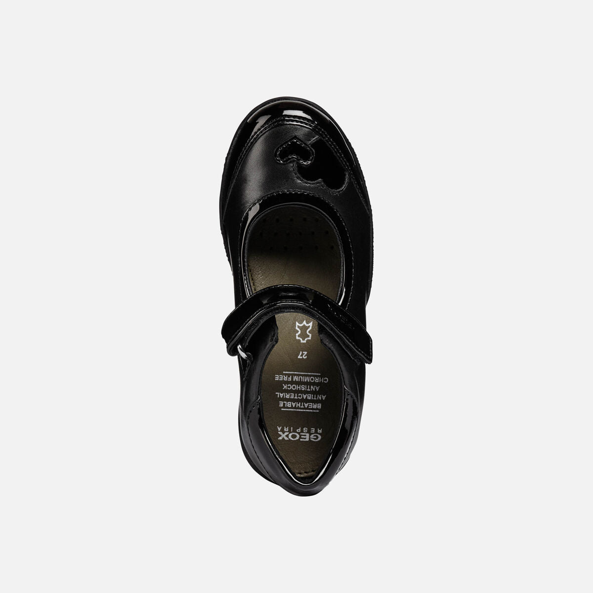 Geox J84A6B Shadow Girls Black Leather/Patent