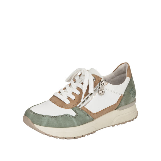 Rieker Ladies N7422-80 Mint/White Trainer