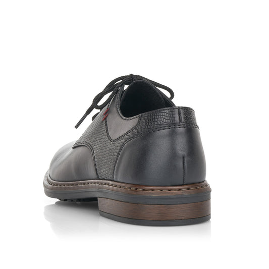Rieker Mens Black Leather Shoes 17614-00