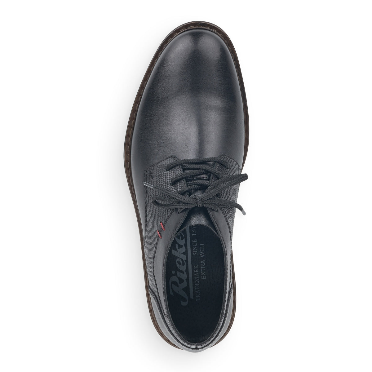 Rieker Mens Black Leather Shoes 17614-00