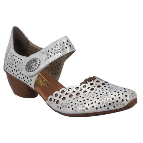 Rieker 43753-90 Ladies Silver Heel Shoe