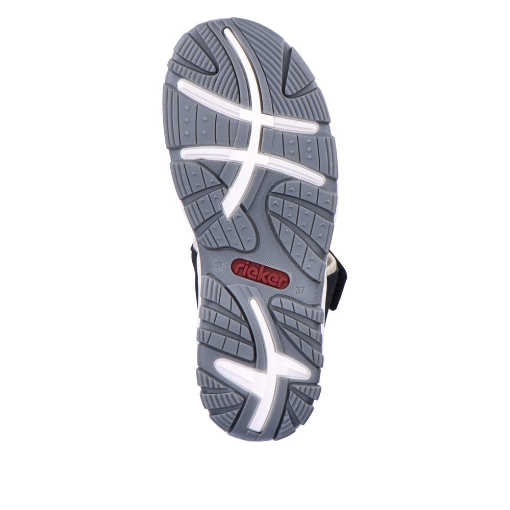 Rieker 68891-14 Ladies Blue Velcro Sandal