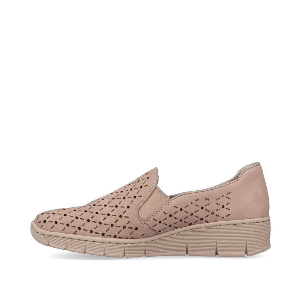 Rieker 53795-60 Ladies Beige Casual Shoe