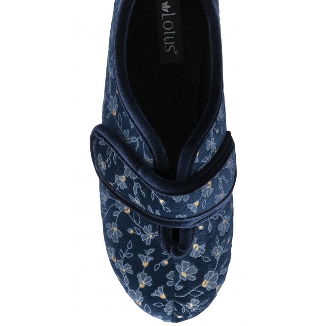 Lotus ULH055 Wilma Ladies Slipper Blue