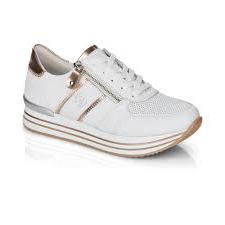 Remonte Ladies White & Gold Trainers D1310-81