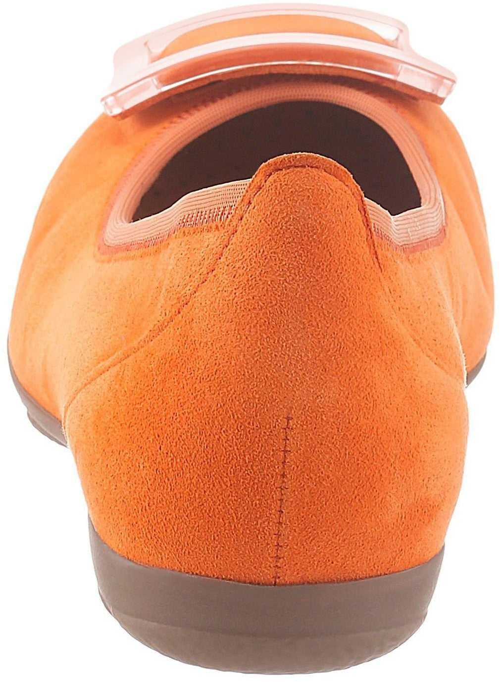 Gabor Ladies Riband Orange Suede Ballerina Pumps 44.164.23
