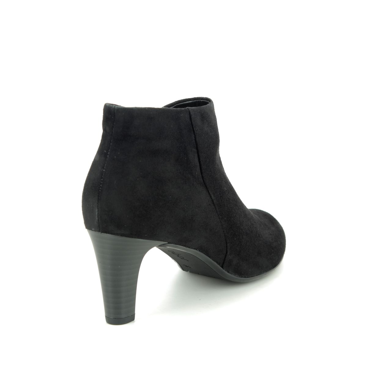 Gabor 55.850.47 Ladies Fatale Black Suede Heel Boots