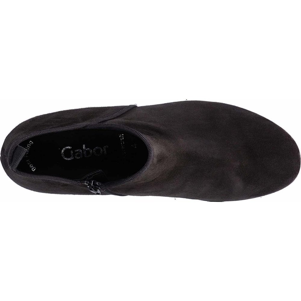 Gabor 55.850.47 Ladies Fatale Black Suede Heel Boots