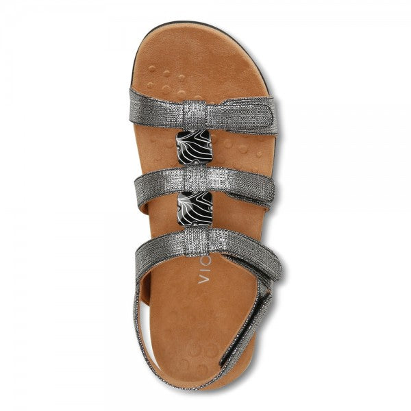 Vionic 10924S1001 Ladies Amber Black Met Linen