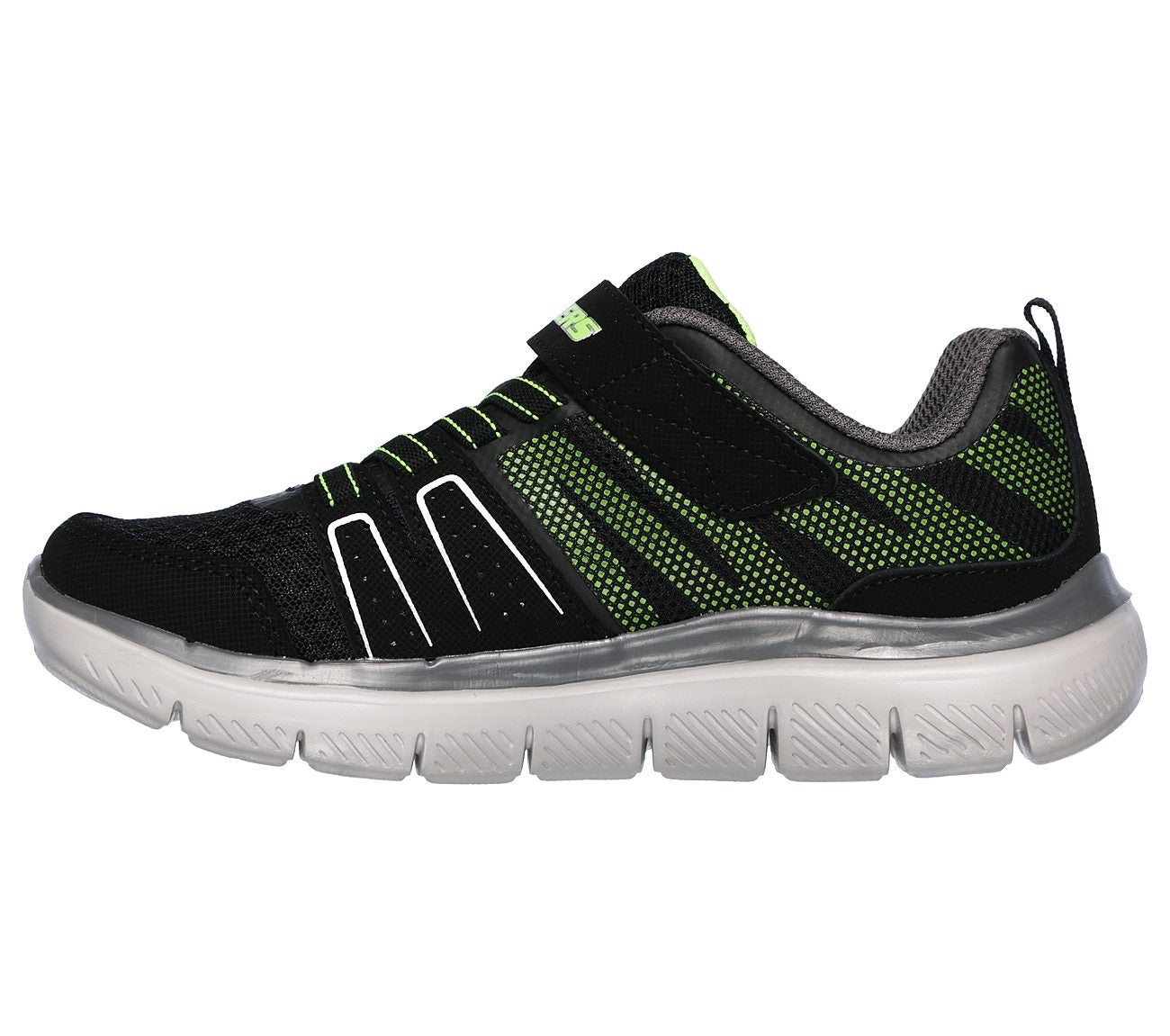 Skechers Kids Flex Advantage 2.0 - High Torque Black/Lime Green Trainers 97456L