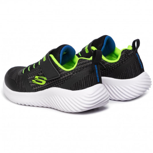 Skechers Kids Bounder Black/Lime Trainers 98302L
