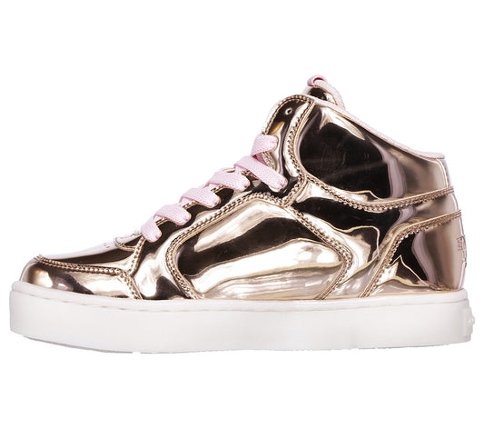Skechers Kids Energy Lights Rose Gold Hi-Top Trainers 10771