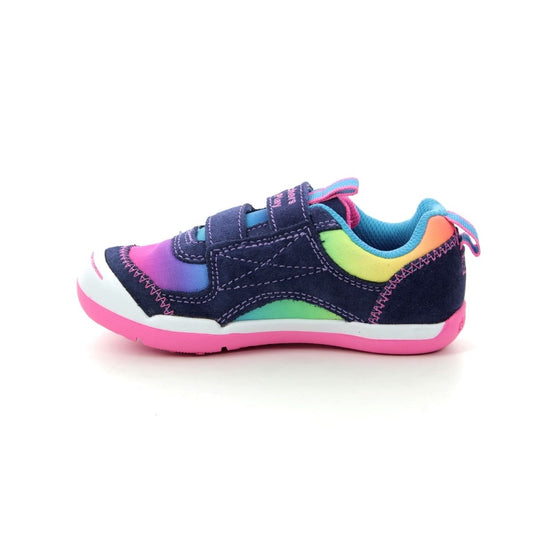 Skechers Kids Flex Play Rainbow Dash Navy Multi Trainers 82162