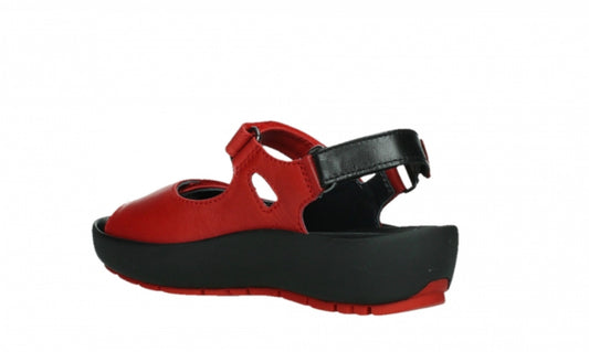 Wolky Rio 0332520 Red Velvet Leather