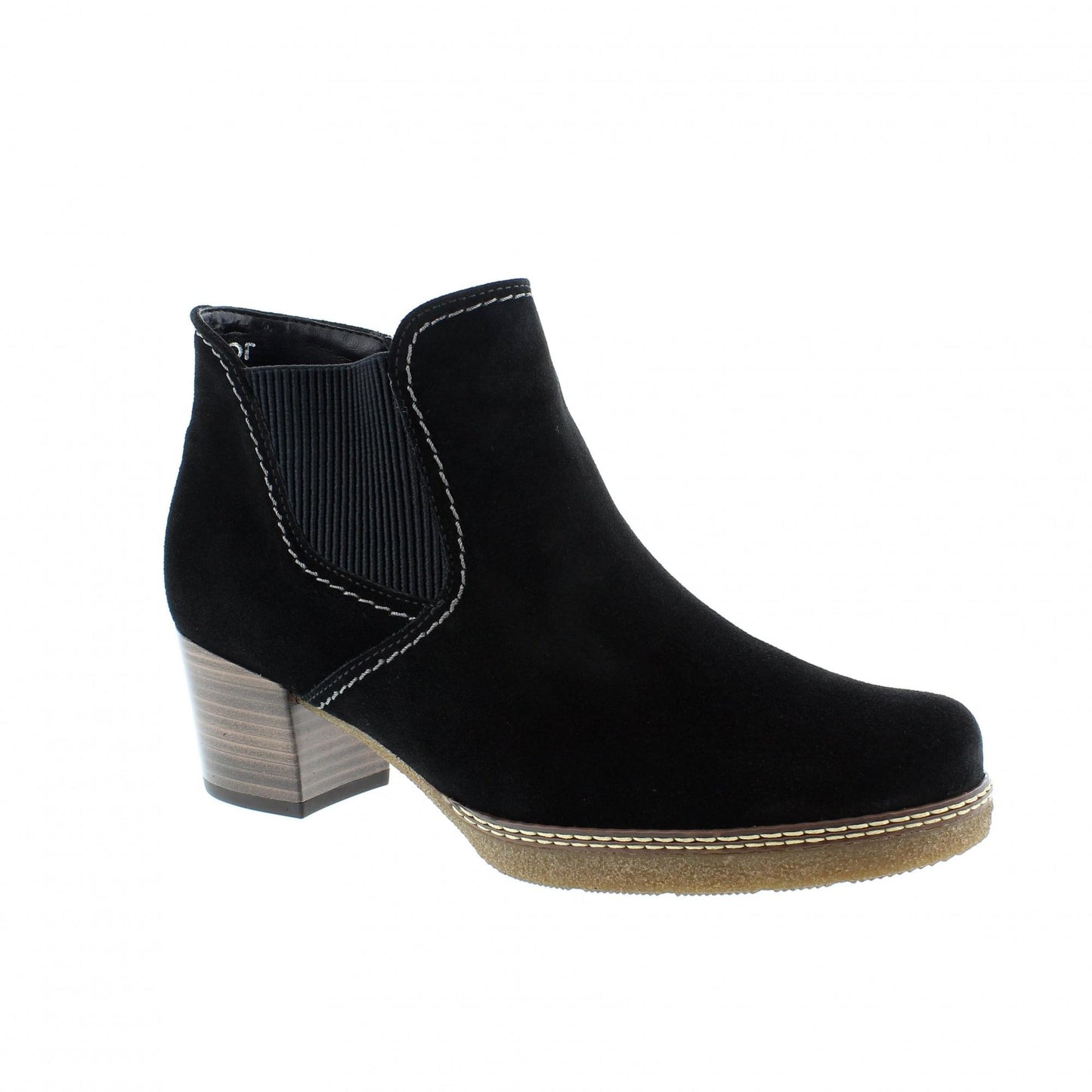 Gabor Ladies Lilia Black Chelsea Heeled Boots 56.661.47