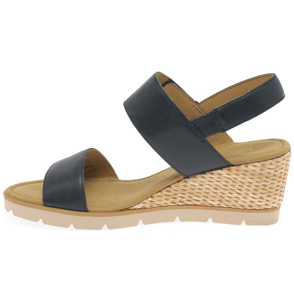 Gabor Ladies Porter Midnight Blue Wedge Heels 45.751.26