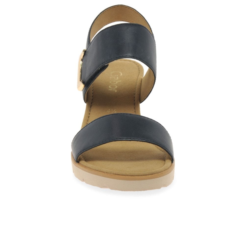 Gabor Ladies Porter Midnight Blue Wedge Heels 45.751.26
