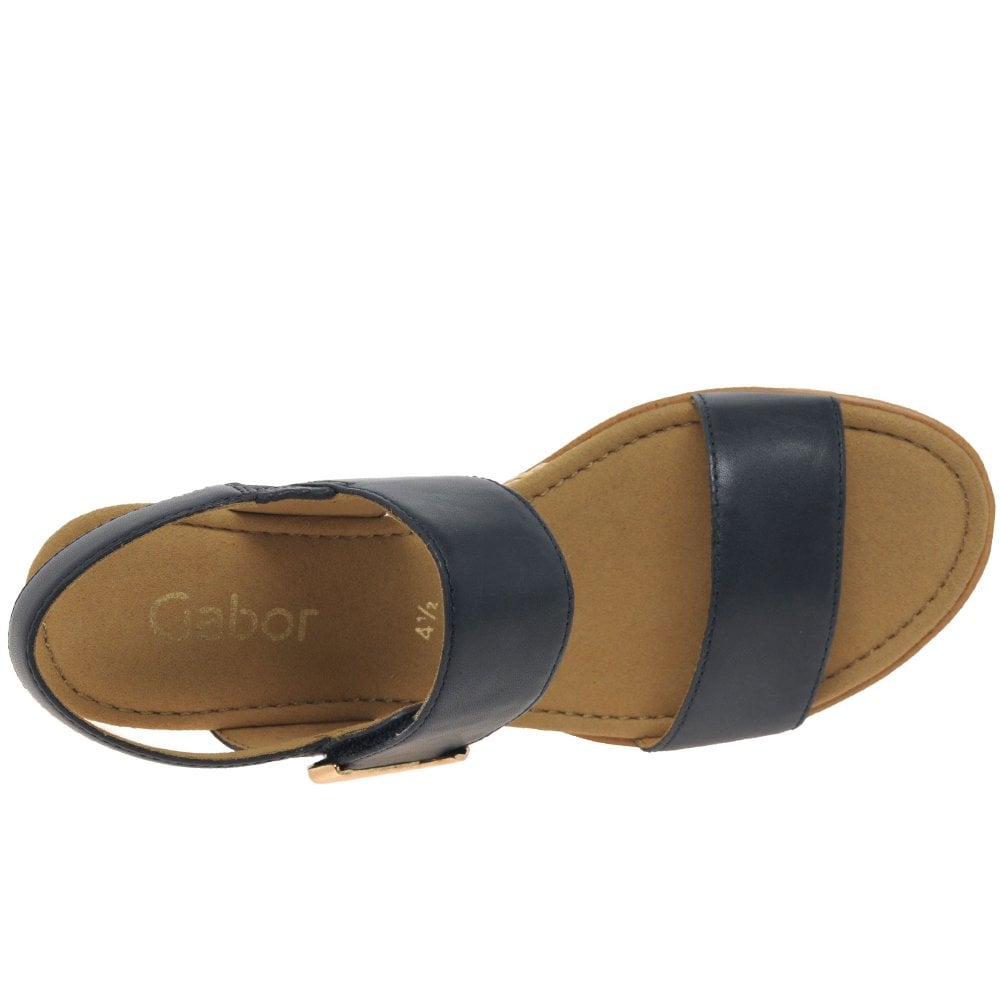Gabor Ladies Porter Midnight Blue Wedge Heels 45.751.26