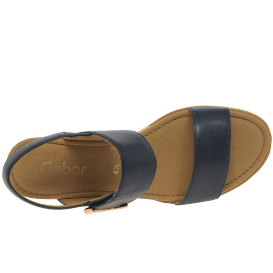 Gabor Ladies Porter Midnight Blue Wedge Heels 45.751.26