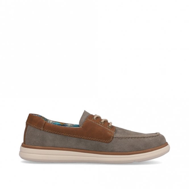 Rieker U0601- 42 Mens Grey Combi Casual Shoe