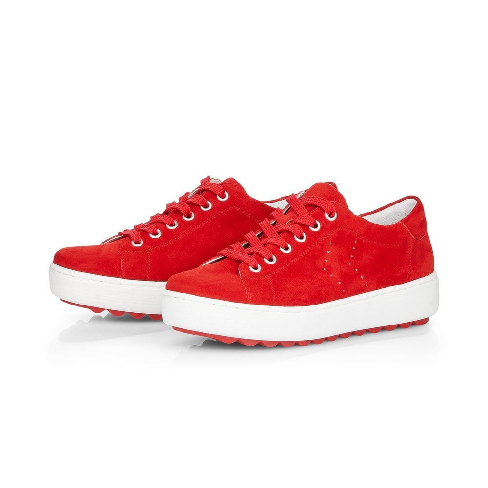 Remonte Ladies Red Trainer Shoes D1004-33