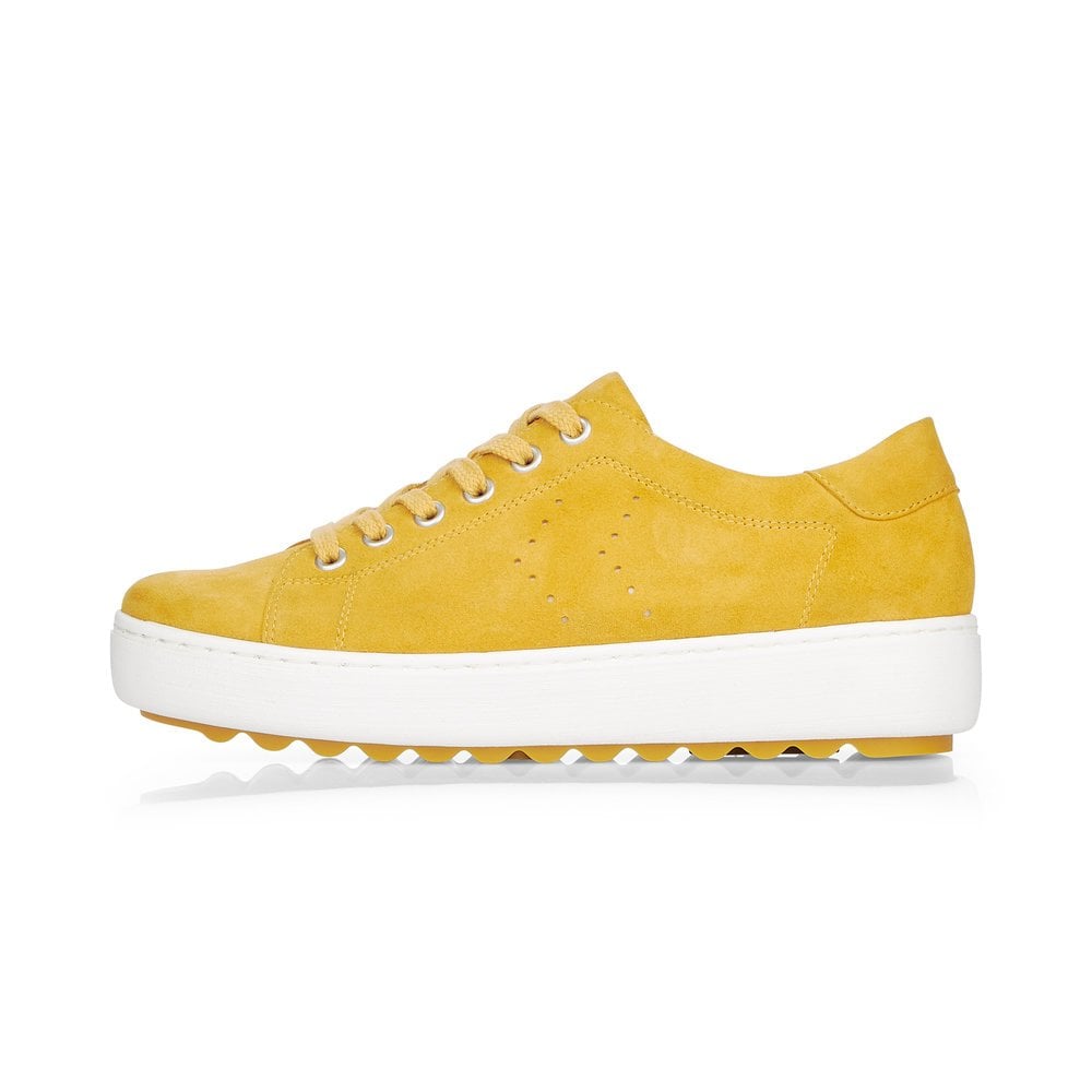 Remonte Ladies Yellow Trainer Shoes D1004-68