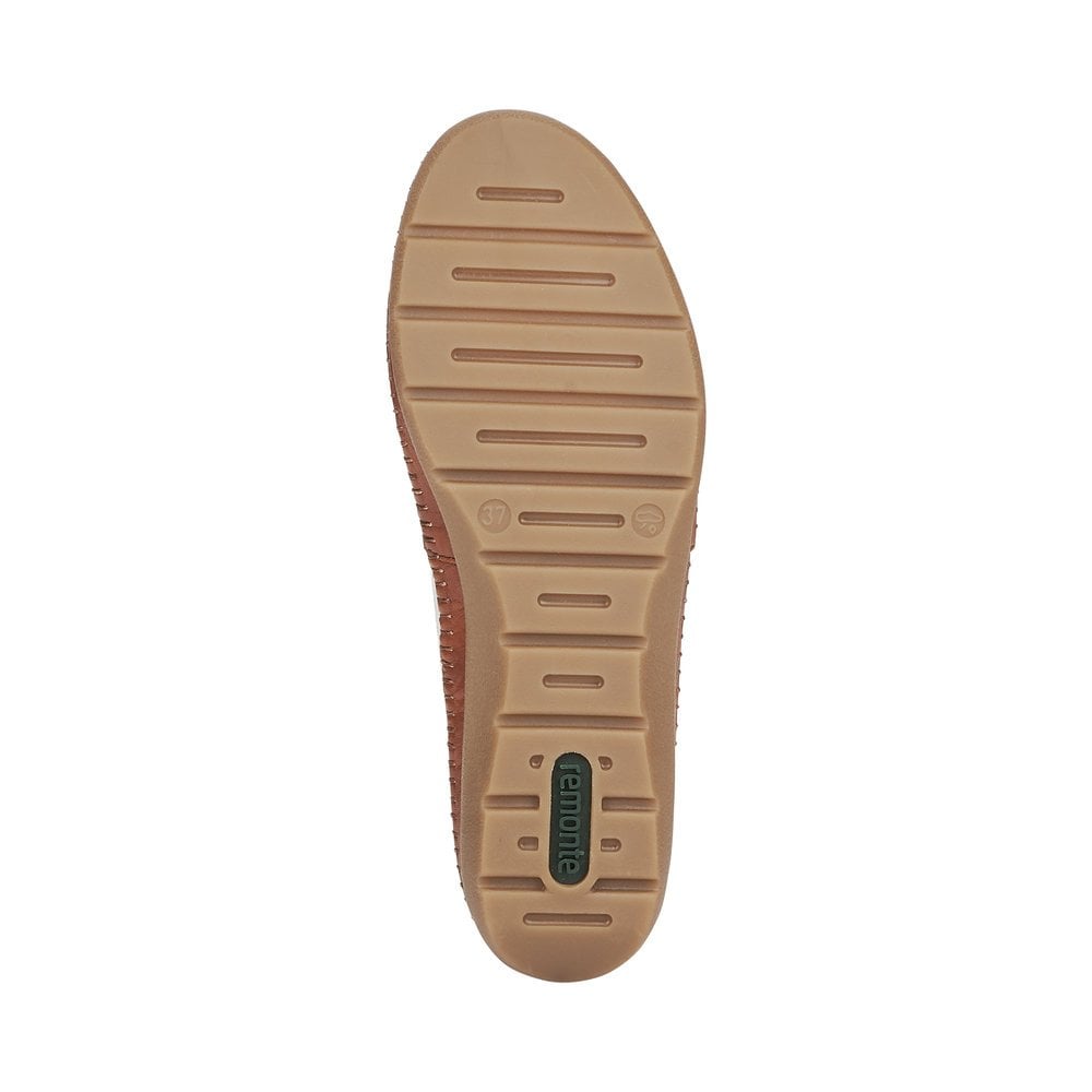 Remonte Ladies White Combination Slip On Shoes D1931-80