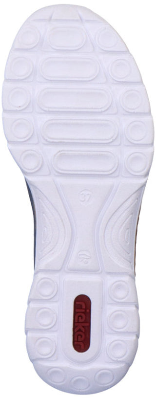 Rieker N42T0-14 Blue Trainers Ladies Shoes - Elasticated