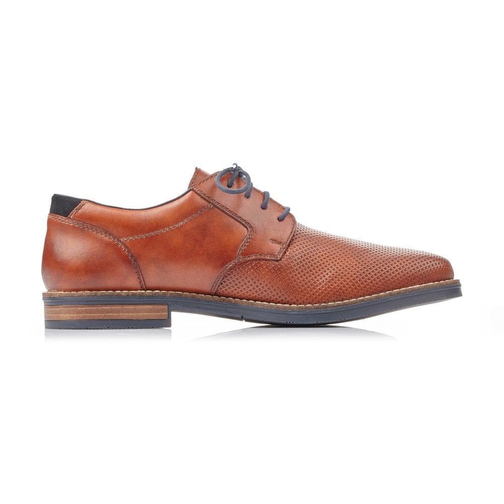Rieker Mens Brown Leather Lace-Up Shoes 13511-24