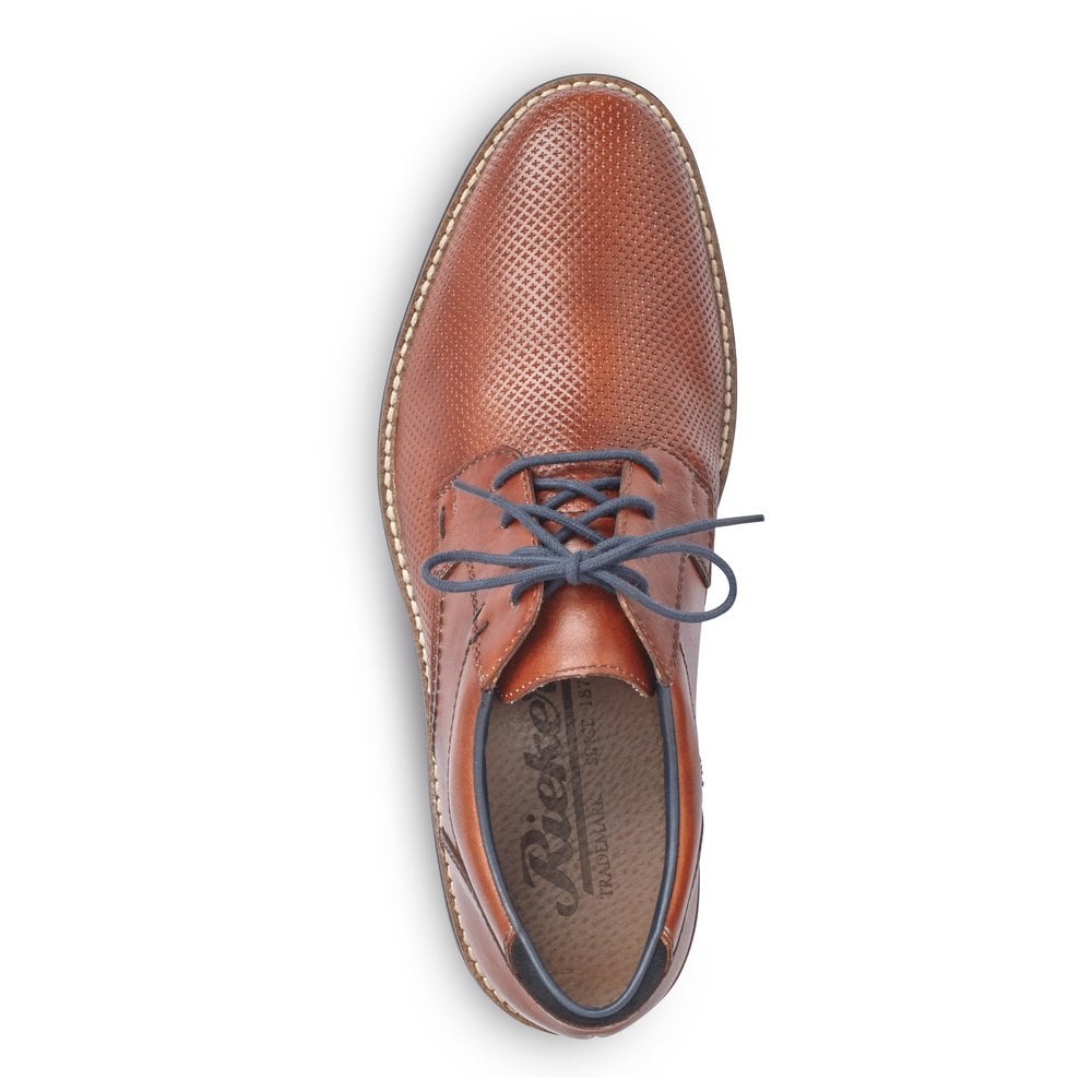 Rieker Mens Brown Leather Lace-Up Shoes 13511-24