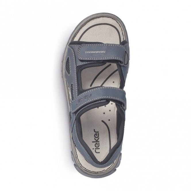 Rieker 26761-14 Mens Navy/Black Sandal