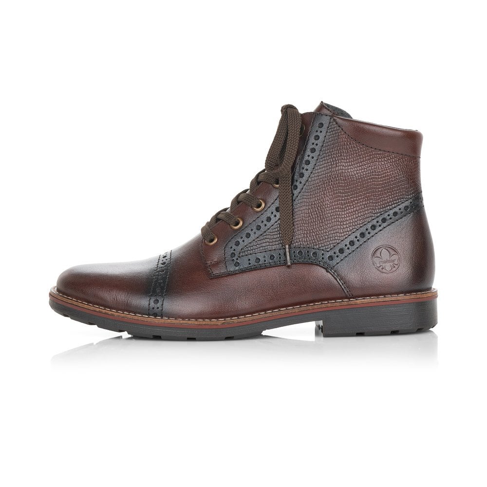 Rieker Men's Brown Lace Up Ankle Boots 35300-25