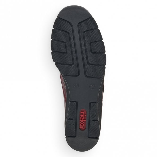 Rieker Ladies 537C0-35 Red Velcro Shoe