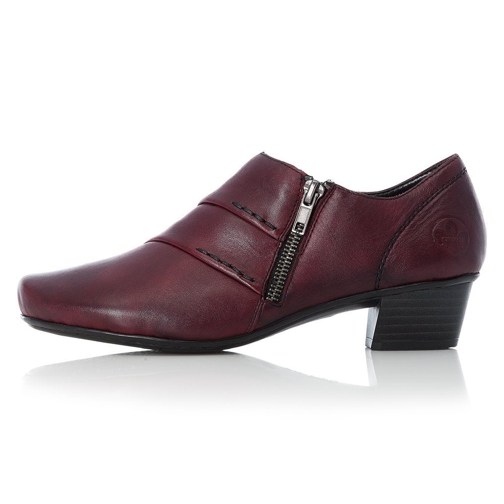 Rieker Ladies Red Heeled Ankle Boots 53870-35