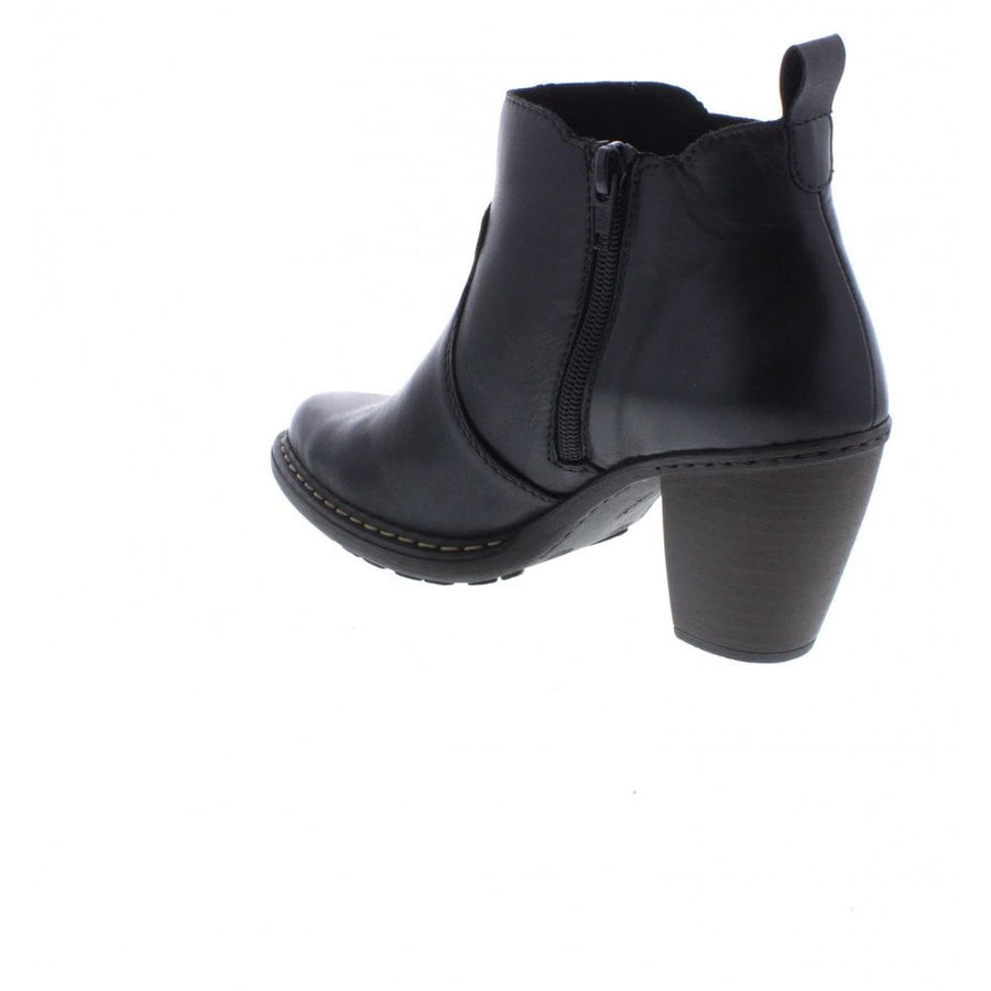 Rieker Ladies Black Leather Heeled Chelsea Boots 55284-00