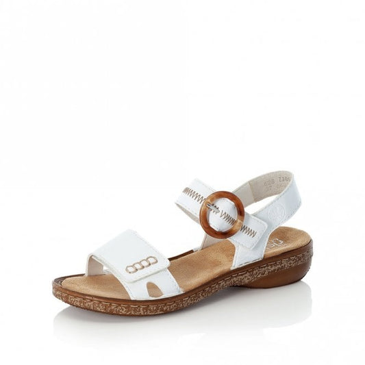 Rieker 628Z3-80 Ladies White Sandal