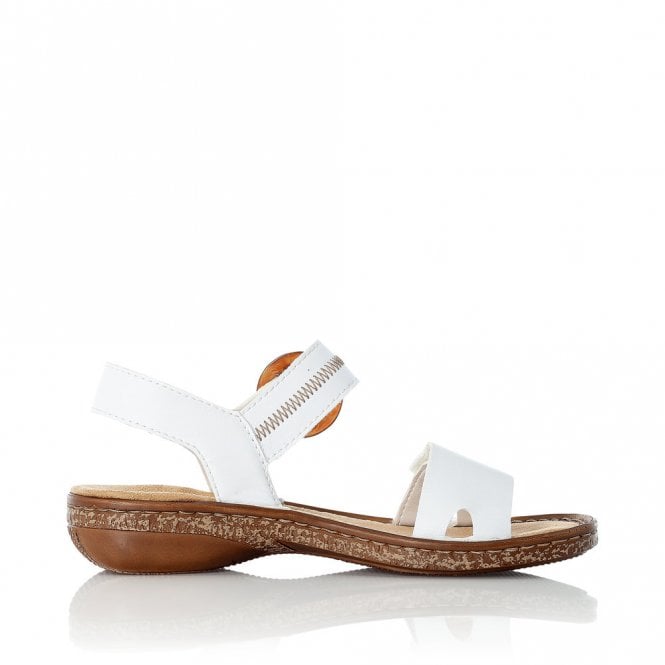 Rieker 628Z3-80 Ladies White Sandal