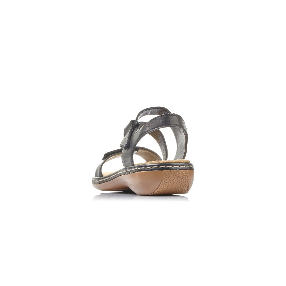 Rieker 659C7-00 Black Ladies Sandal