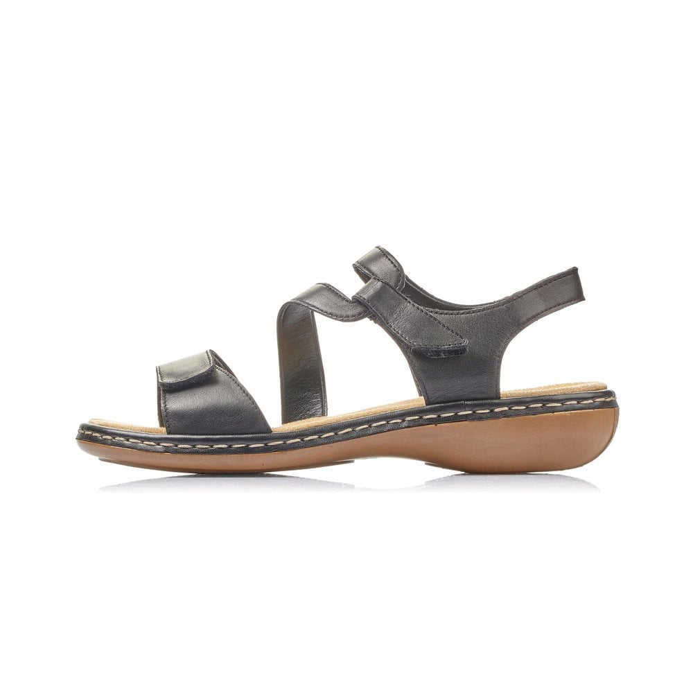 Rieker 659C7-00 Black Ladies Sandal