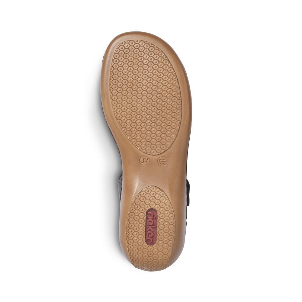 Rieker 659C7-00 Black Ladies Sandal