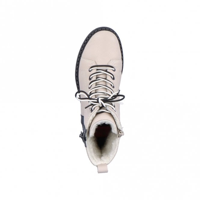 Rieker 72016-60 Beige Zipper Boot