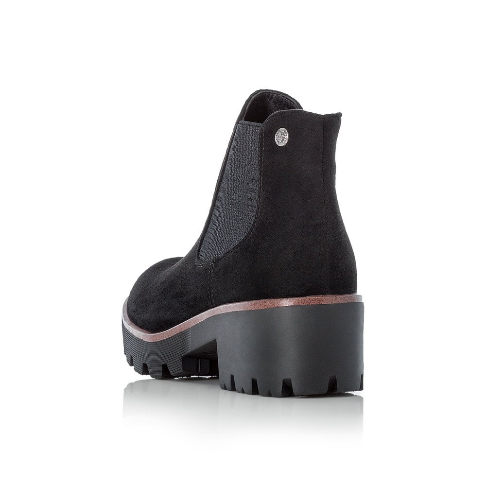 Rieker Ladies Black Ankle Boots 99284-00