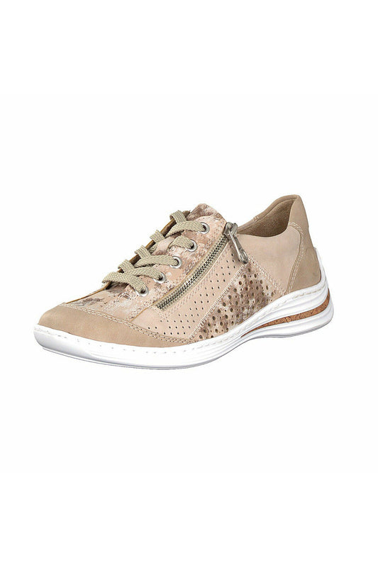 Rieker Ladies M35G6-31 Rose Lace-Up Trainer