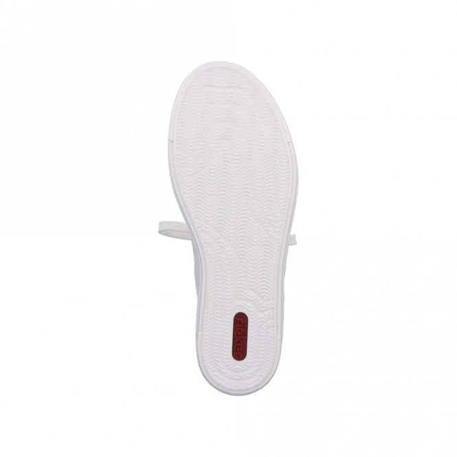 Rieker L8802-80 White Combi Ladies Trainers