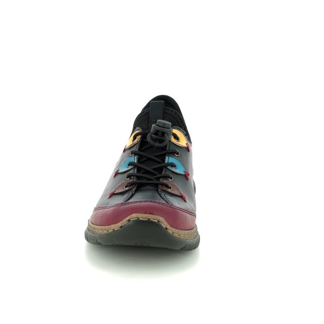Rieker N3271-35 Ladies Casual Shoe Blue Combi