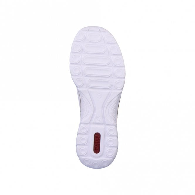 Rieker N4276-80 White Combination Ladies Shoes - Elasticated