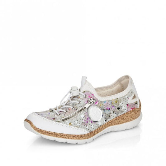 Rieker N42V1-90 Ladies Weiss/Offwhite-Multi