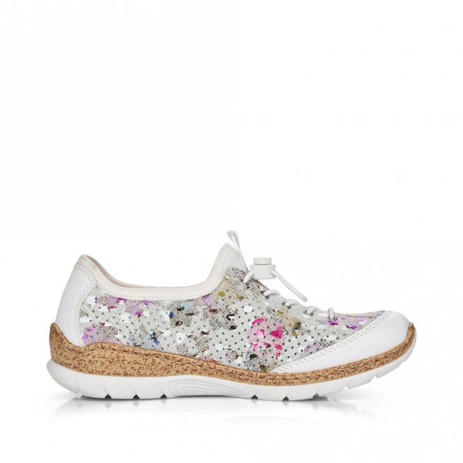 Rieker N42V1-90 Ladies Weiss/Offwhite-Multi