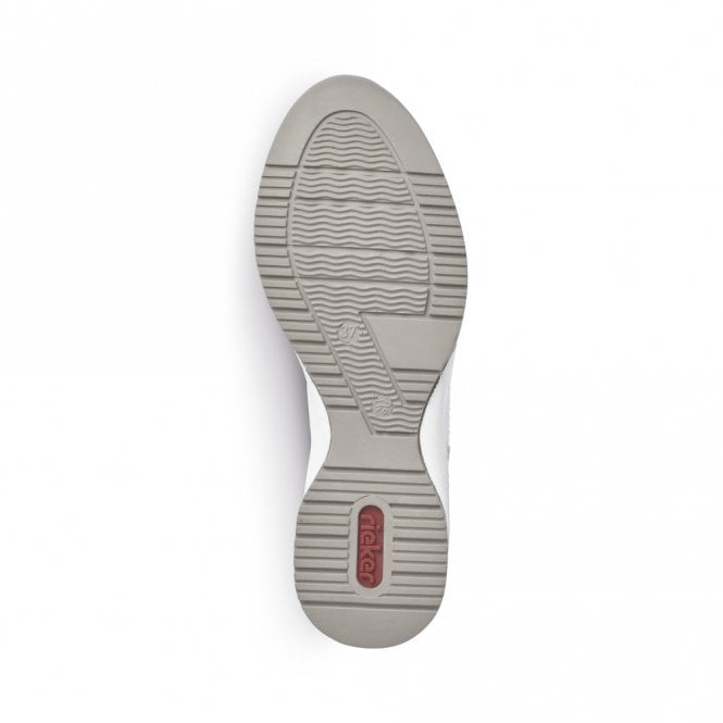 Rieker N4322-80 Ladies White Wedge Trainer