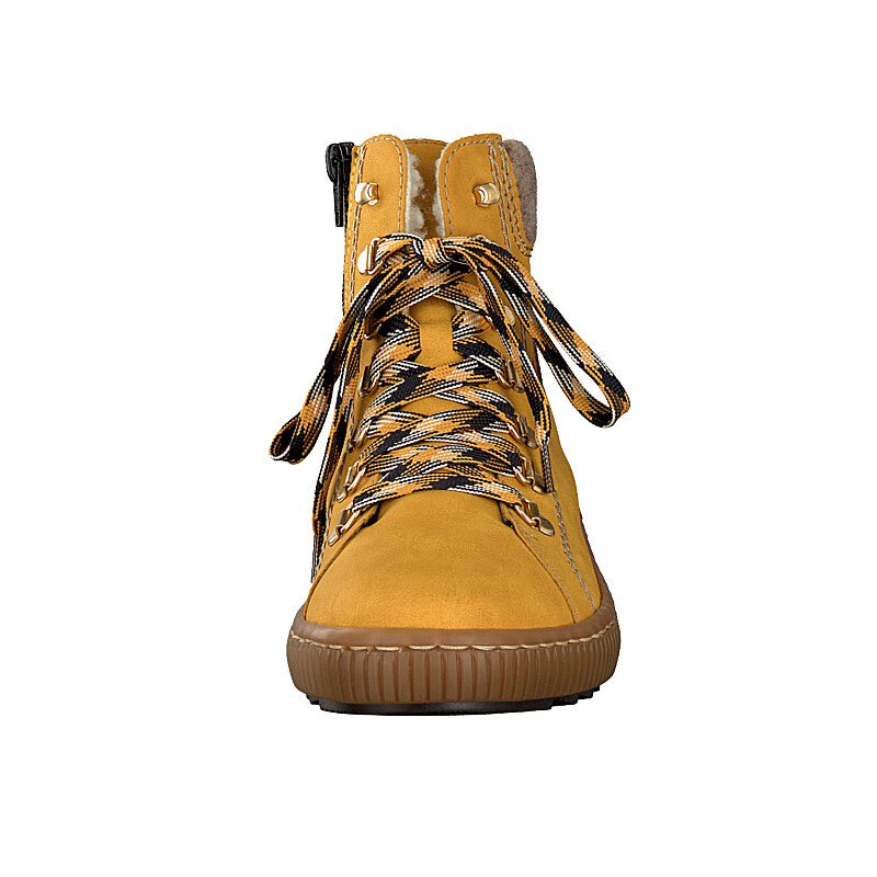 Rieker Ladies Yellow Honey Knitted Top Ankle Boots Z6633-68